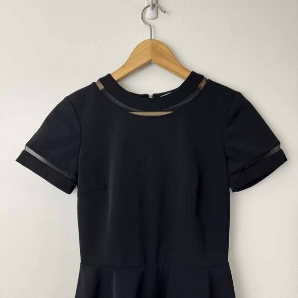 Alice + Olivia Frances Flared Mini Dress Size 4 Black - Picture 4 of 13